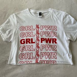 Girl Power Crop Tee shirt